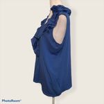 Ralph Lauren LAUREN Blue Sleeveless Ruffle V Neck Top Women's Size 1X Photo 4