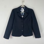 Chico's  Black Textured Quilted‎ Blazer Jacket Size 0/ S Career Office Business Photo 0