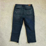 Judy Blue  high rise skinny fit black distressed capri jeans in size 9 / 29 Photo 2