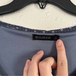 MikaRose  Blue Floral Polka Dot Bohemian Mini Dress Boho Casual Spring Large Photo 3