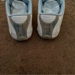 Nike Cheer sneakers white leath w/lt blue accents/suede rainbow Sz 7.5 EUC Photo 2