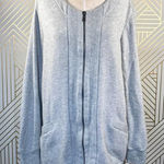 Anthropologie ‎ Pure + Good Zip Sweatshirt Jacket Terry Cotton Gray Size Large Photo 0
