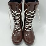 Roma  NEW Lace Up Rubber Rain Boots Photo 4
