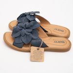 Born Azalea Leather Floral Sandal Blue Size 7 Photo 6