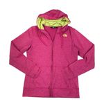 The North Face Full Zip Hooded Pullover Women M Pink/Yelow Outdoor Sporty Travel Photo 2