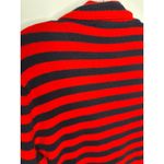 Ann Taylor  Red & Navy Striped Long Knit 1 buttton Coatigans Cardigan Coat Large Photo 5