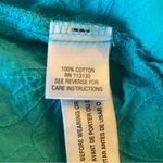 Breckenridge blouse w/ 1/4 sleeve blue/green button down shirt size Medium Photo 3
