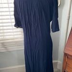 Seraphina Size 10 Shirt Midi Dress Navy Blue Tie Front Button Up Short Sleeves Photo 4