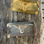 7‎ WESTERN COWBOY COWGIRL GOLD SILVER LONGHORN BULL CONCHOS NAVAJO 4 SKINNY BELT Photo 2