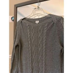 Crown & Ivy Crown‎ & Ivy Metallic Ribbed Sweater Size Medium. silver/Gray Photo 1