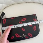 Kate Spade NEW YORK Black Clutch with Red Lips Photo 3