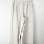 Aritzia WILFRED Cream Wide Leg High Rise Cropped Crepe Pants, Size 0 Photo 1