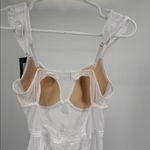Fredrick’s of Hollywood Monica Michelle White Sheer Lingerie Bodysuit garter XL Photo 2