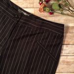 MAC & JAC Dress Pants Wide Leg Black Pinstripe Size 8 Photo 1
