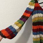 Judith March  Retro One Balloon Sleeve Crochet Rainbow Dress Women’s, Size M Photo 1