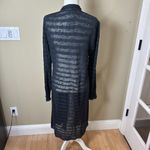 Free People  Sheer Stripe Duster Long Line Open Cardigan Sweater - medium Photo 4