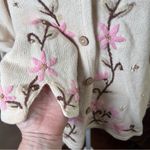VTG Mandal Bay Floral Embroidered Beaded Cardigan Sweater Retro Cottagecore Sz M Pink Size M Photo 8