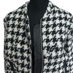 BLANK NYC BOMBER JACKET SMALL HOUNDSTOOTH BLACK AND WHITE 90's RETRO Photo 6