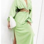 ASOS  Edition Cut Out Dress Midi Size US 2 Green Vacation Beach Party Sexy NWT​​ Photo 0