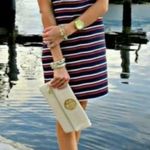 J.Crew -NAUTICAL STRIPED SILK TUNIC DRESS-SIZE SMALL Photo 2