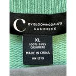 C By Bloomingdales Cashmere Sweater Size XL Green V Neck Long Sleeve Womens Photo 5