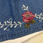 Vintage Denim & Co. Women's Denim Maxi Skirt Floral Embroidery Size 2X Cottage Blue Photo 5