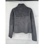 Girlfriend Collective  Sherpa Pullover Women Medium Grey‎ Crop Quarter Zip Photo 2