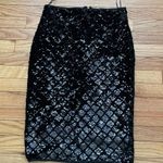 Say What? Say What? Sequin vintage y2k Diamond Mermaid Pattern Fish print Party Cocktail Zip Women's Black Midi Pencil Skirt Sz M Photo 0
