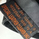 Vintage Cayenne black suede leather skirt Size 8 Photo 4