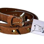 NWT MATRINA MORI MADE IN ITALY SUEDE GENUINE LEATHER STUD ALL OVER BELT Photo 2
