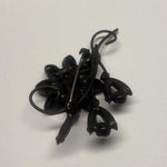 Prong Set Black Rhinestone Costume Brooch Pin Flower Spring Photo 7