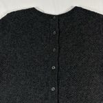 Madewell Gray Textured Button Back Sweater Women's Small Crew Neck Long Sleeve Photo 5