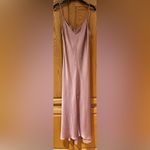Free People  Intimately Smoke & Mirrors Drape Maxi Mauve Satin Slip Dress Size XS Photo 9