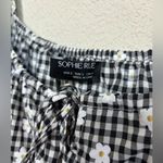 Sophie Rue Puff Sleeve Smocked Waist 90s Gingham Daisy Print Midi Dress S Photo 2