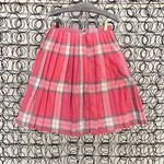 Vintage 60s pink plaid pleated wool skirt barbie schoolgirl Size XS Photo 0