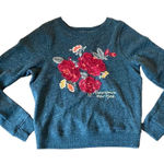 Abercrombie & Fitch  New York grey embroidered floral sweatshirt m Photo 0