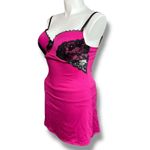 Delta Burke Womens Negligee Lingerie Nightie Chemise Underwire Pink Black 1X Photo 7