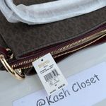 Michael Kors Merlot Nicole Large Triple Compartment Crossbody Purse Photo 7