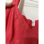 Old Navy VTG  Red Coral Linen Cotton Floral Embroidered Dress Size 6 Beachy Boho Photo 9