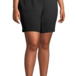 Athletic Works Womens Pull On Black Shorts Size 4X 28W-30W Stretch Pock… Photo 5
