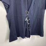 Navy Blue Short Sleeve Lace Photo 1