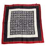 Silk Printed Symbol Scarf Photo 4