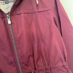 Jones New York Maroon Rain Parka Pocket Jacket Medium Photo 4