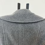 DKNY Women’s Wool Belted Trench Coat Grey 4 Button Thick Warm Pleated Gray EUC Photo 7