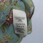 Free People  Golden Age Floral Chiffon Smocked Square Neck Bell Sleeve Blouse S Photo 6