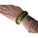 Green and Gold Whale Tropical Bangle Bracelet Yellow Photo 7