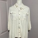 We The Free  Ivory 3/4 Sleeve Button Down Blouse Photo 0