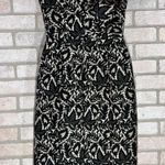 J. Mendel Paris Black Silk Blend Strapless Jacquard Sheath Dress Size 2 Photo 7