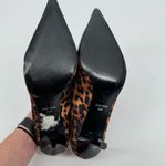 Nine West Leopard Heels Pointed Cap Toe Stiletto Patent Leather Size 8.5 Photo 8