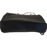 Furla Black Leather Shoulder Bag with Silver Chain Strap EUC Photo 2